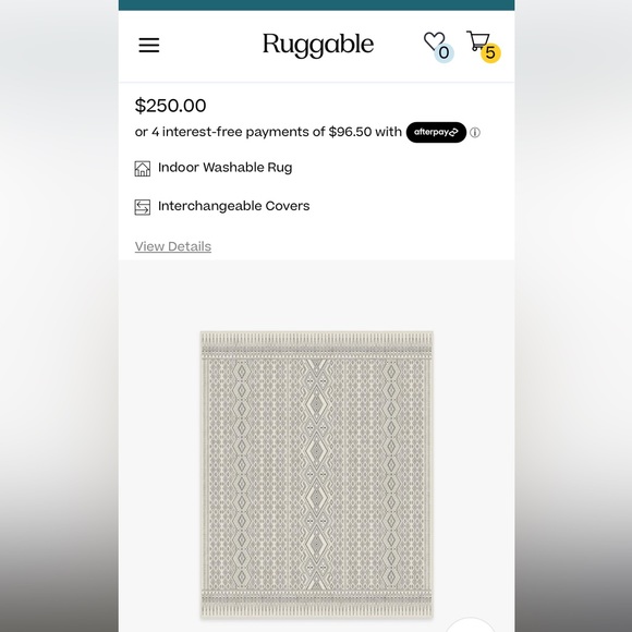 ruggable Other 8x Ruggable Herdanza Rug Cover No Pad Poshmark